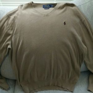 Ralph Lauren Tan V-Neck Sweater